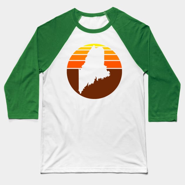 New Maine News Official Logo Baseball T-Shirt by sethgmacy